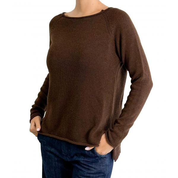 Maglioncino misto cashmere tinta unita 